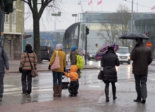 Helsingin sateessa